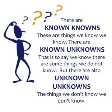 The Unknown Unknowns quote by Donald Rumsfeld